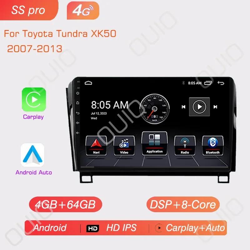 Android Radio For Toyota Tundra XK50 2007-2013/Sequoia XK60 2008-2017 Car stereo Multimedia Player Carplay Auto GPS navigation