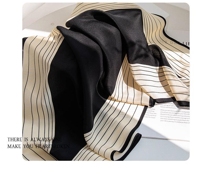 Autumn Double Crepe Silk Scarf: Versatile Casual Neck Warmer & Sun Protection Shawl for Women