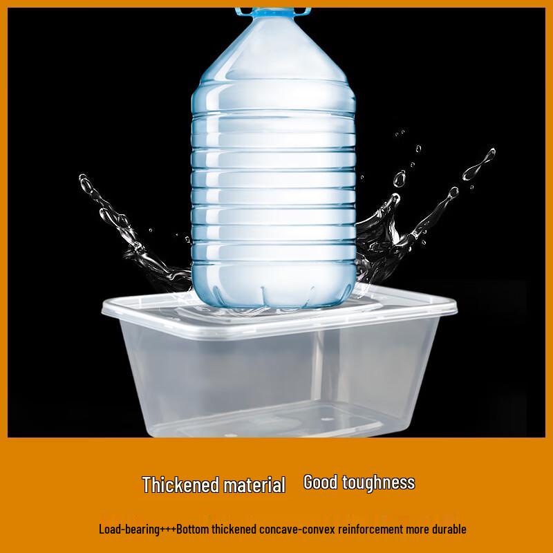 Einweg rechteckiger Lebensmittelbehälter, 1000 ml (300er-Pack)