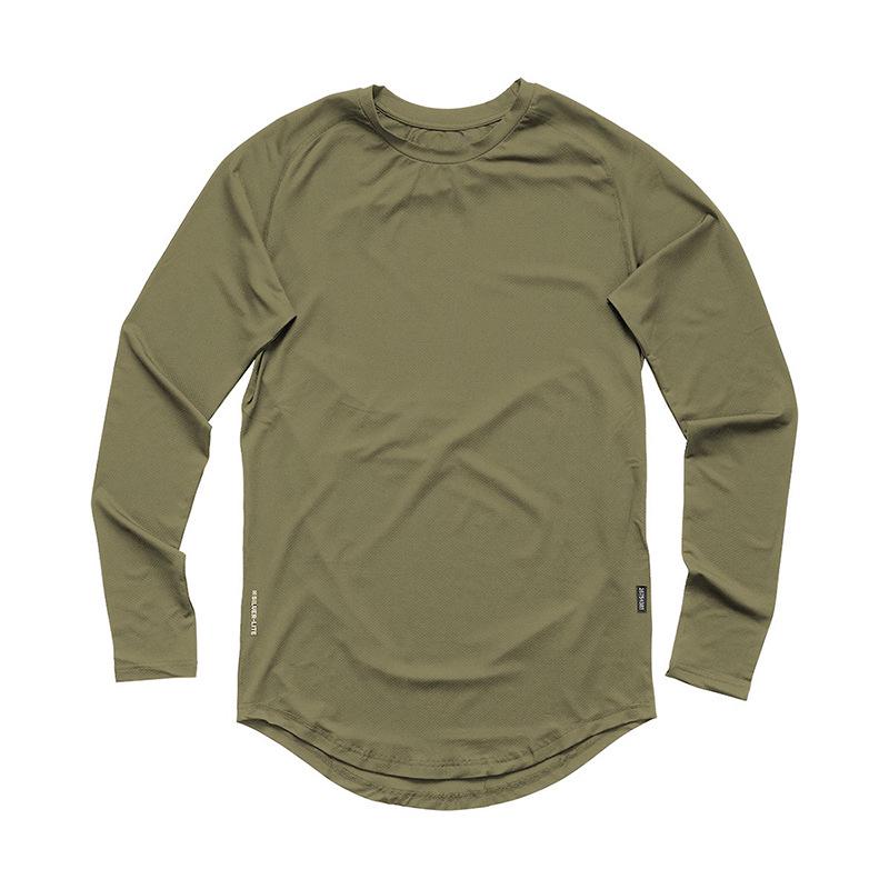 Men's Quick-Dry Mesh Raglan Long-Sleeve T-Shirt - Versatile for Spring & Autumn Fashion