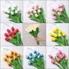 1pcs Bouquet Silicone Artificial Tulip Wedding Home Decoration Bouquet with Stems for Home Wedding Decoration