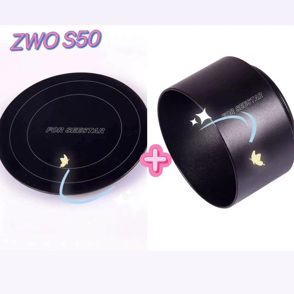 Zwo Seestar S30/S50 Smart Astronomical Telescope All-Metal Light-Blocking Hood and Dust Cover Combo