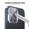 For iPhone 16e Camera Lens Protector ENKAY HAT PRINCE Tempered Glass Lens Film with Black Ring