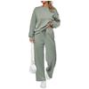 Women's 2 Piece Solid Color Casual Sportswear Long Pants Set