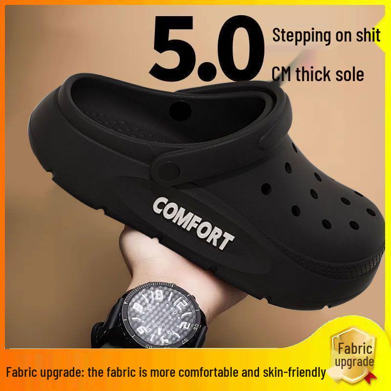 Lightweight Perforated Shoes for Couples, Anti Slip Summer Sandals, Durable for Outdoor Driving for Both Men and Women.