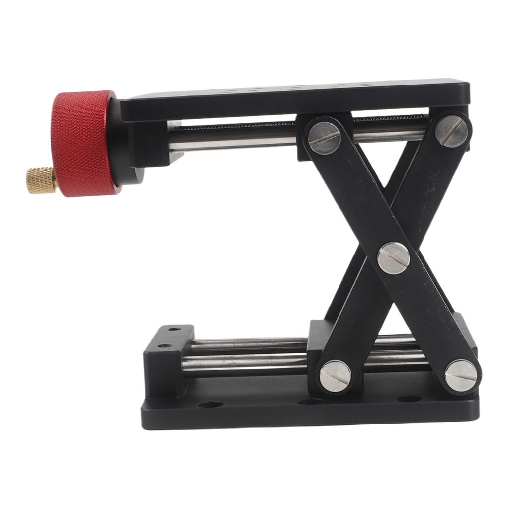 Lab Lifting Platform Manual Optical Sliding Rustproof 148*80mm Abs Aluminum Alloy Black Compact Hard Anodizing