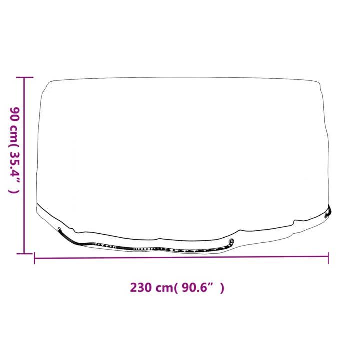 VidaXL Garden Furniture Covers 2 Pcs 10 Eyelets Ø230x90 Cm Round 3155353