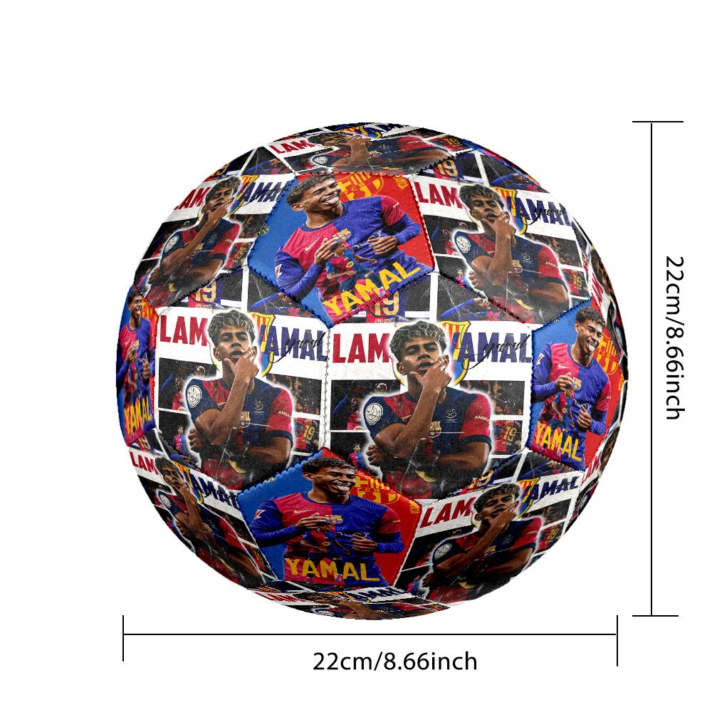 Lamine Yamal 19 Lamine Gonalons Fc Barcelona Soccer Ball Size 5 Football Machine Sewn Indoor/Outdoor Training and Matches Surprise Collection Gift