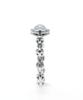Vivus Round Gemstone White Gold Silver Moonstone Ring