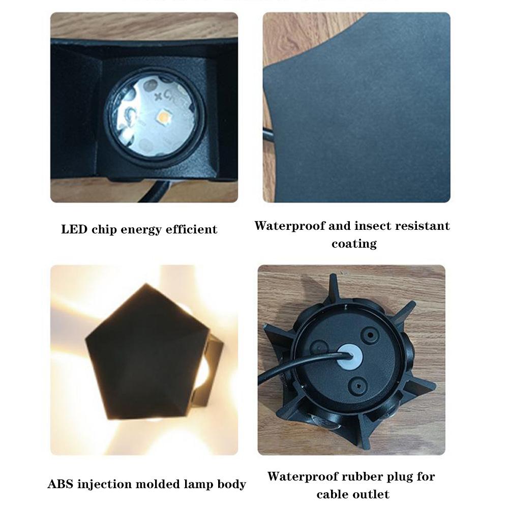 Outdoor Wall Sconces 8W 3000K LED Exterior Wall Light Fixtures 360 Lighting