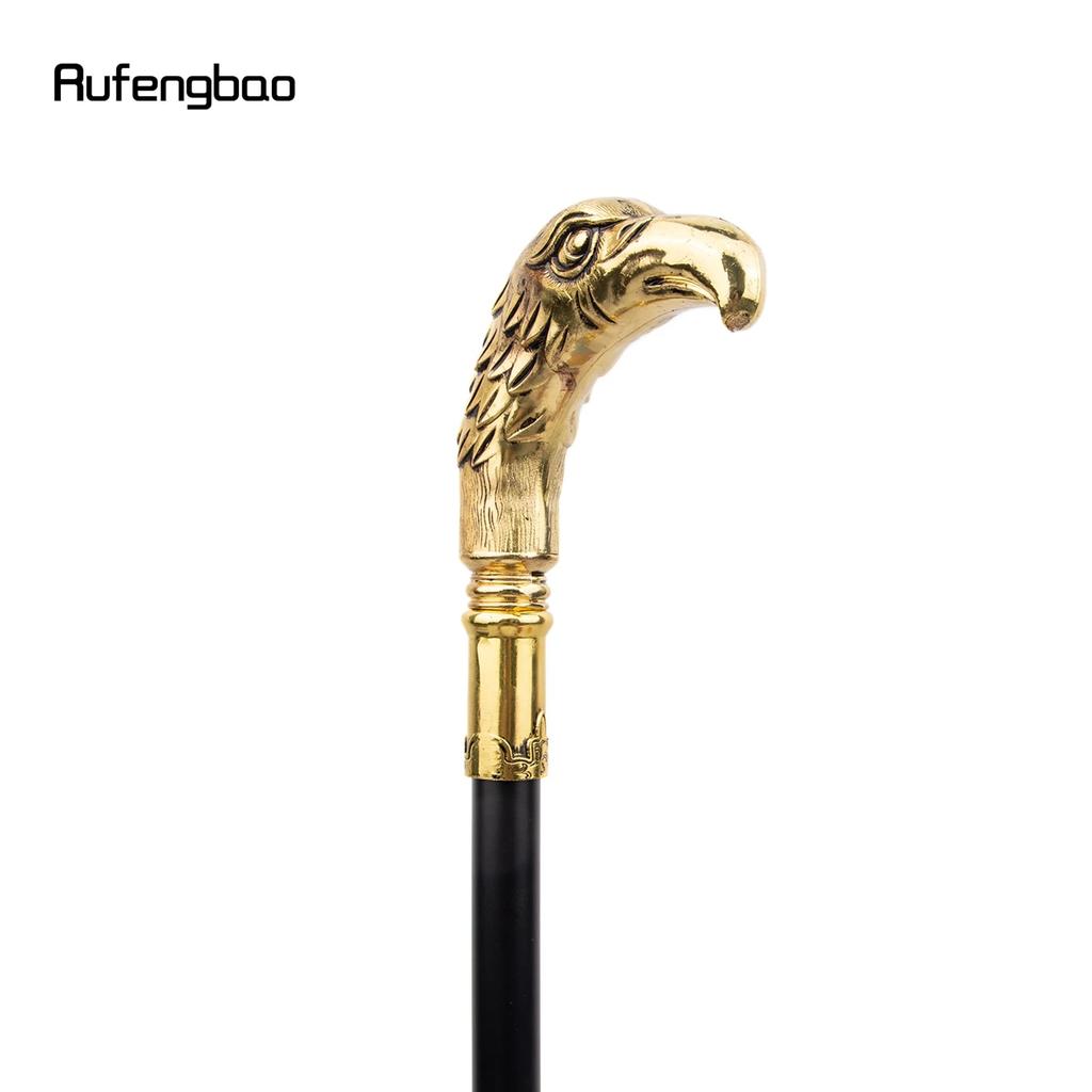 Golden Long Head Eagle Luxury Walking Stick Party Fashion Elegant Walking Stick Decorative Cospaly Cane Knob Crosier 90cm