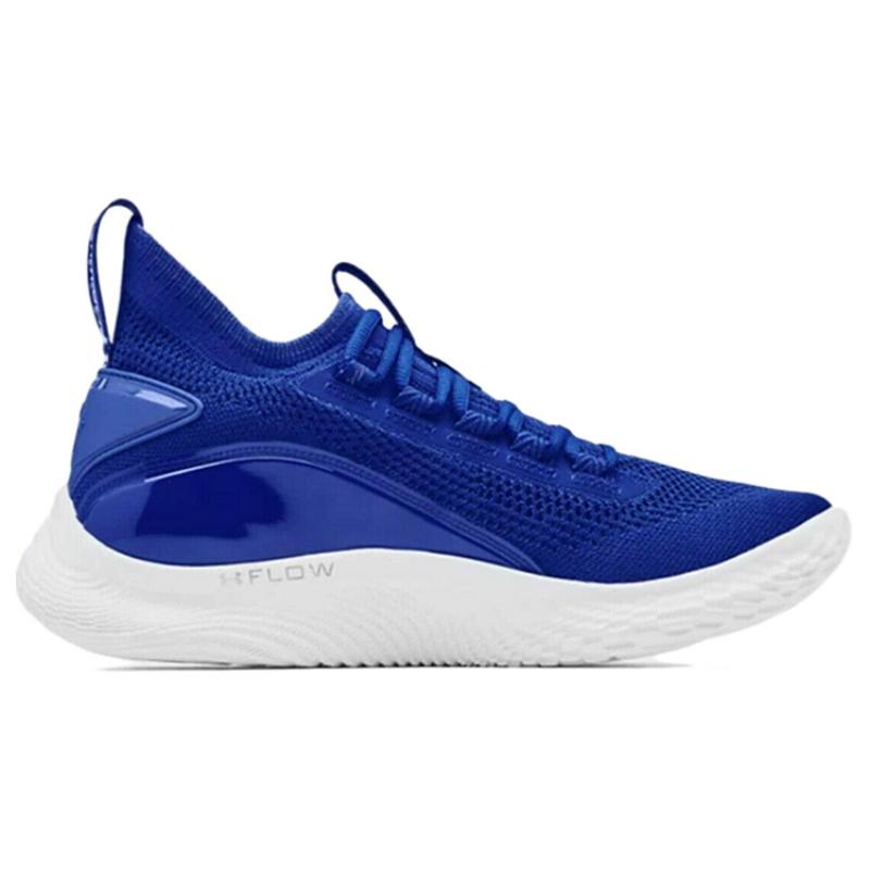 Under Armour Curry Flow 8 Royal Blue White Sneakers 3024785-400