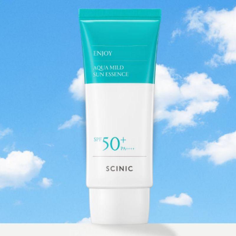 SCINIC Enjoy Aqua Mild Sun Essence SPF50+ PA++++ 60g Moisturizing Lightweight Korean UV Sunscreen