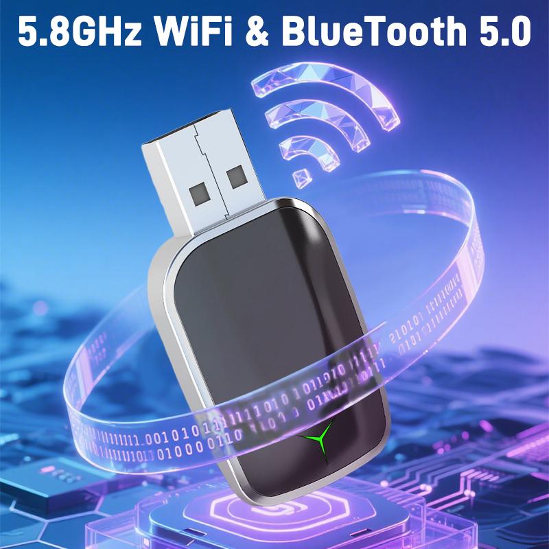 2025 New Upgrade Wired To Wireless Carplay Android 2In1 Adapter Car Gadget Smart Box Plug&Play 5Ghz Wifi Fast Connect Mini Box