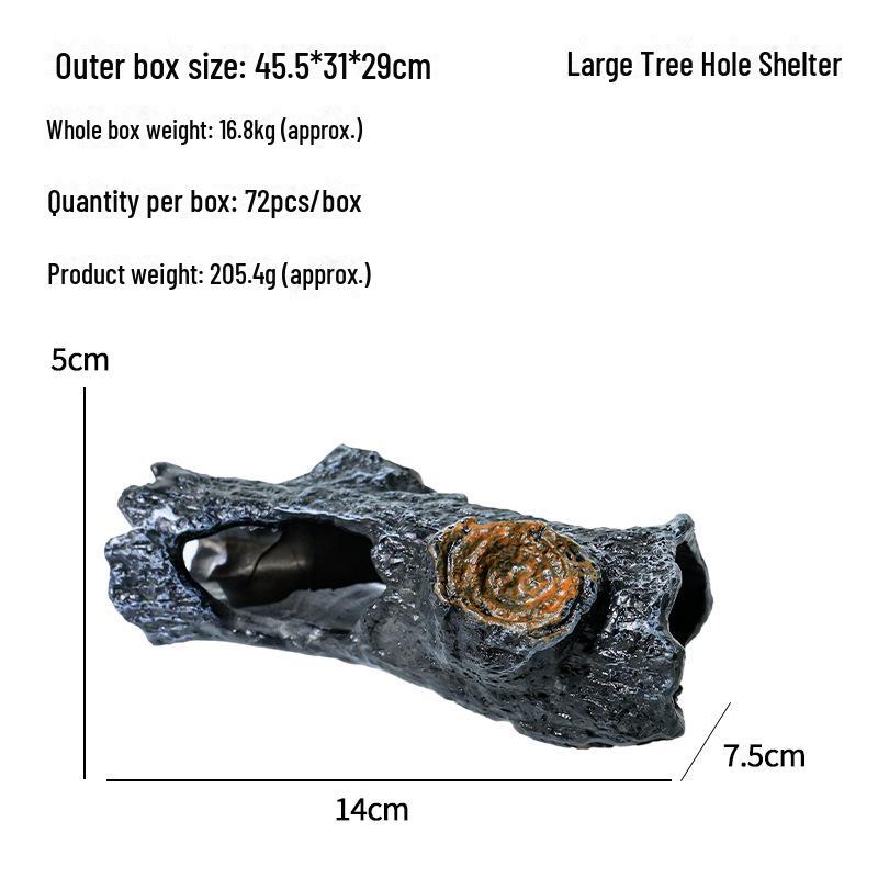 Stylish Tree Stump Aquarium & Reptile Hideaway: PVC Ornament for Fish Tanks & Pet Enclosures