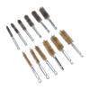 12PCS Bore Brush Copper and Iron 304 Stainless Steel Bristles Wire Brush for Power Drill with Hex
