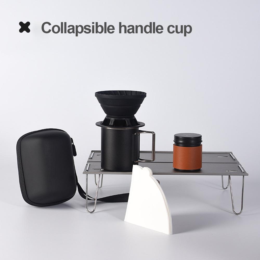 Travel Handmade Coffee Set Outdoor Car Camping Portable Cake Cup Silicone Filter Cup Entry Se