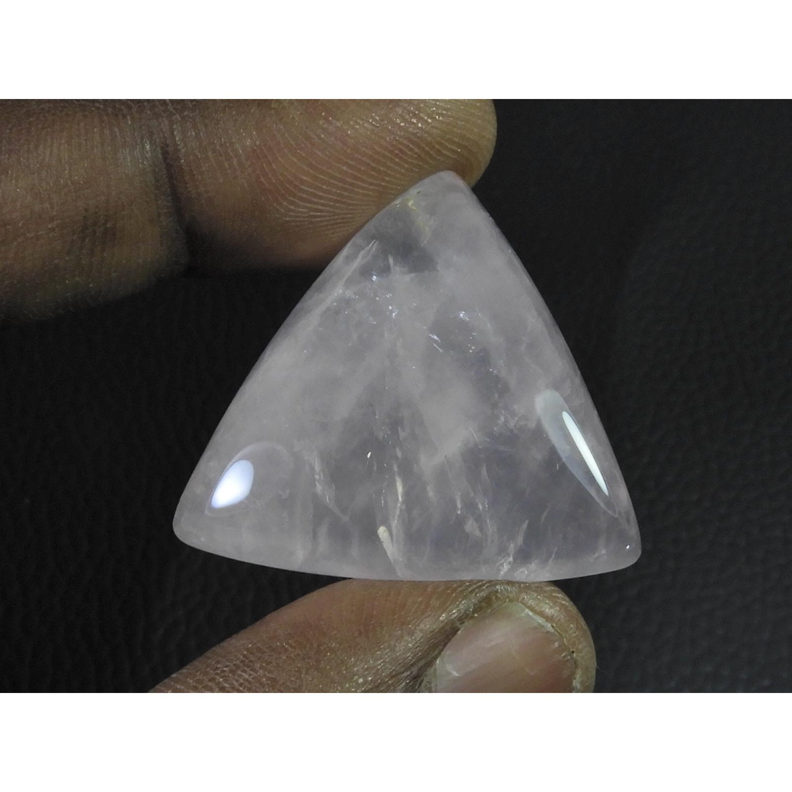 55Cts. Natural Rose Quartz Fancy Cabochon Loose Gemstone 30X31X09 MM B-377