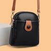 Pu Leather Shoulder Satchel For Lady Soild Color Compact Phone Purse And Handbag Women Luxury Design Crossbody Bags
