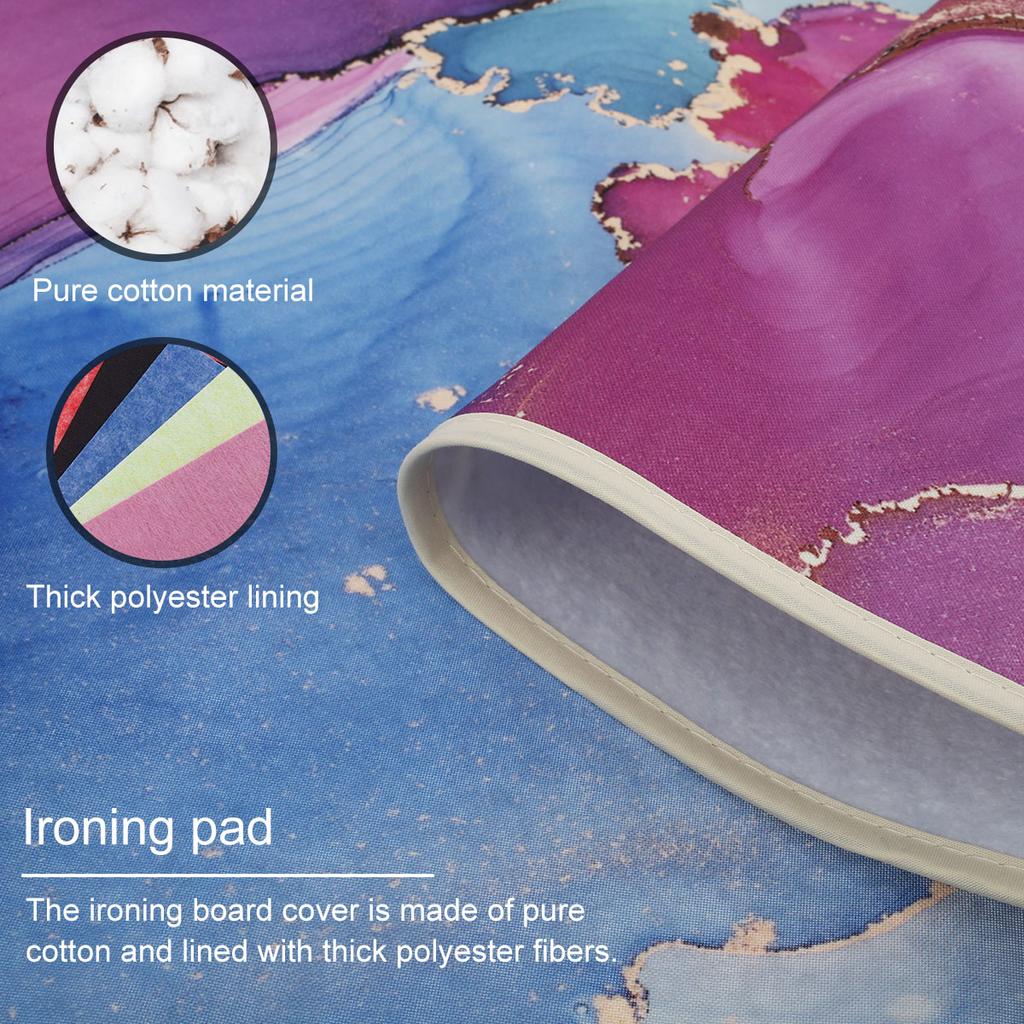 Bügeltischbezug 100% Baumwolle Bügeltischauflage Ersatz Zuhause Elastisch Verstellbar Hitzebeständig Groß Bügelbezug