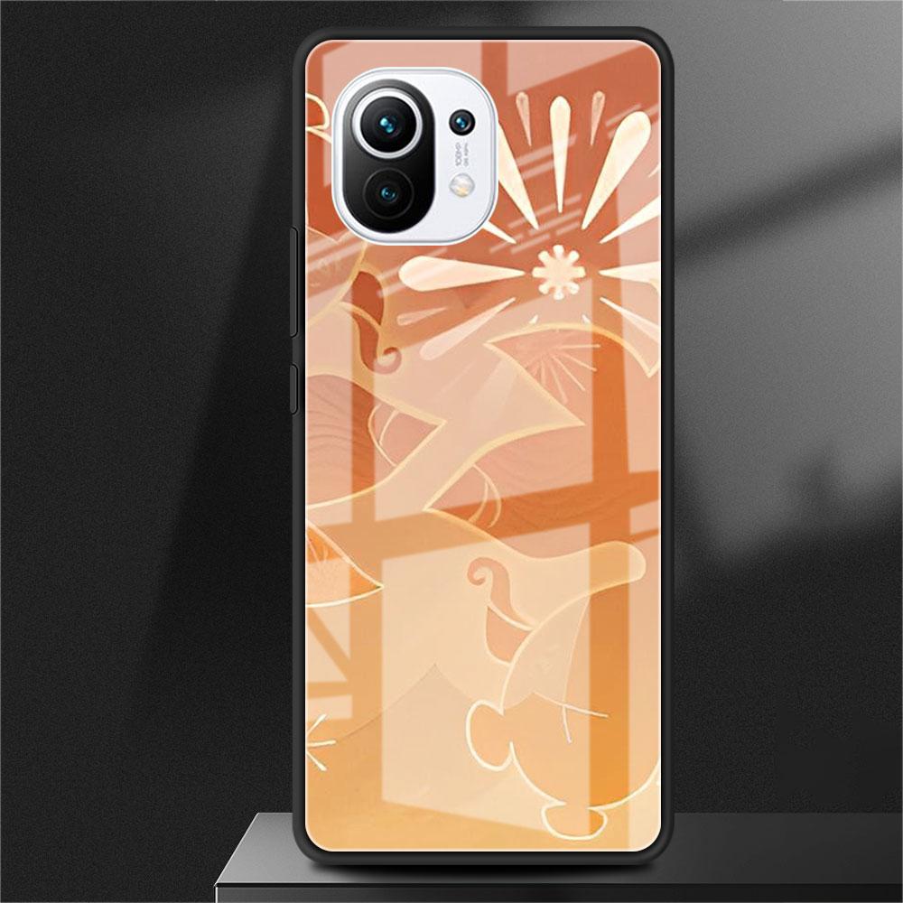 Genshin Impact Logo Glass Case For Xiaomi Poco X3 NFC 11 Lite 11T F3 M3 For Redmi Note 11 10 9 8 Pro 10S 9S 9A 9C Phone Cover