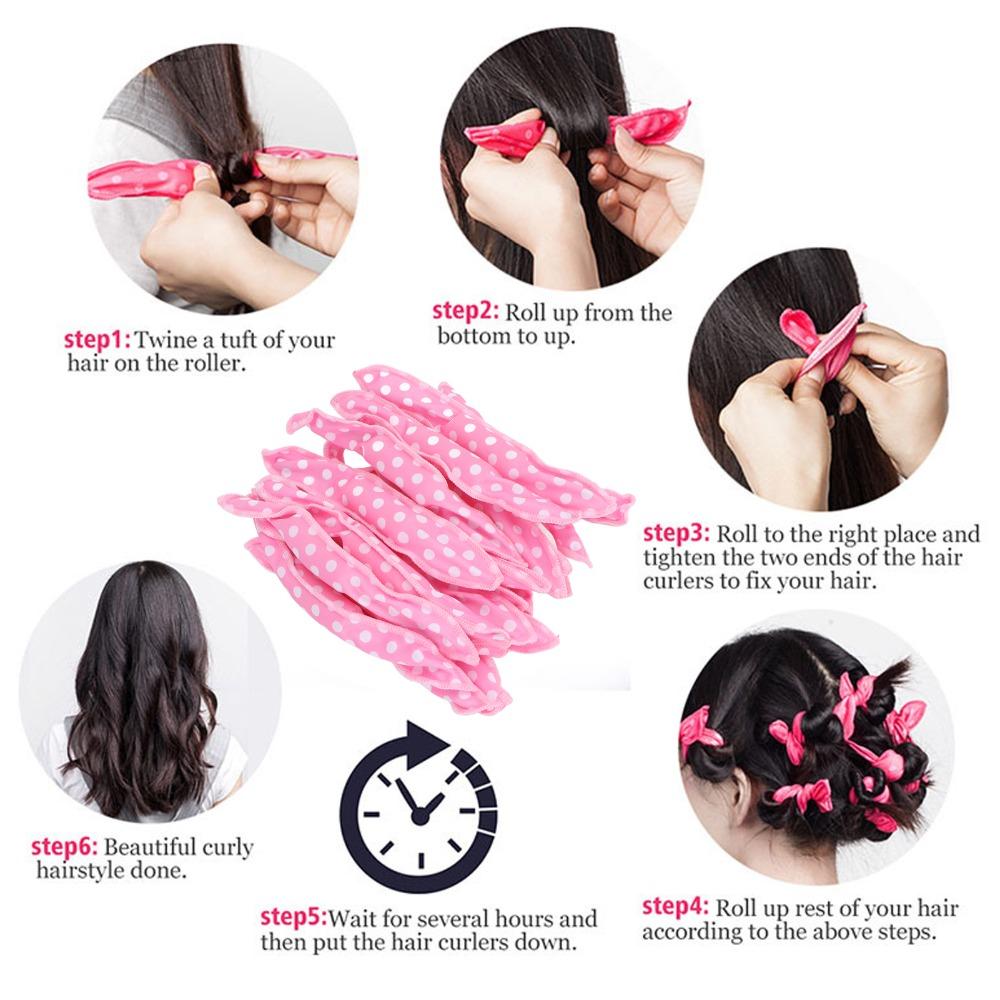 20pcs Flexible Sleep Curler Rollers Soft Sponge Hair Styling Rollers Hair Curler Rollers For Women