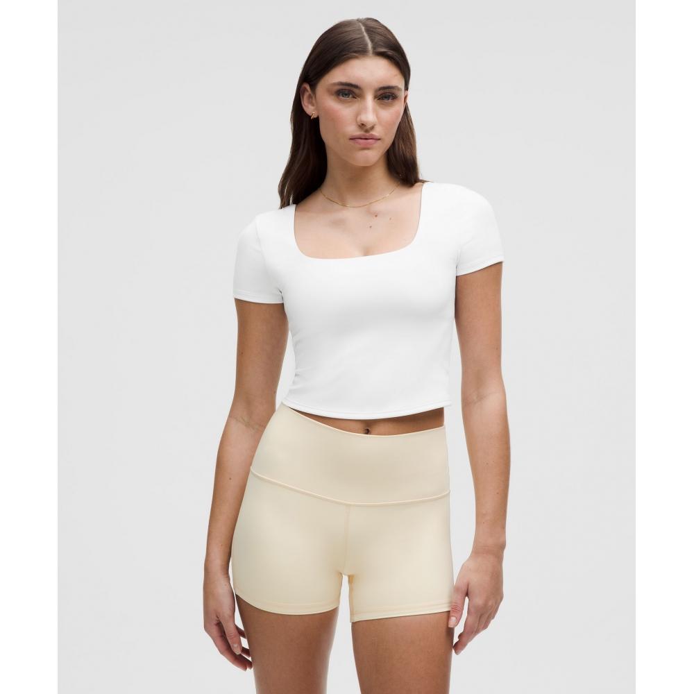 

Lululemon Футболка WUNDER Under SmooThcover с квадратным вырезом, белая 8