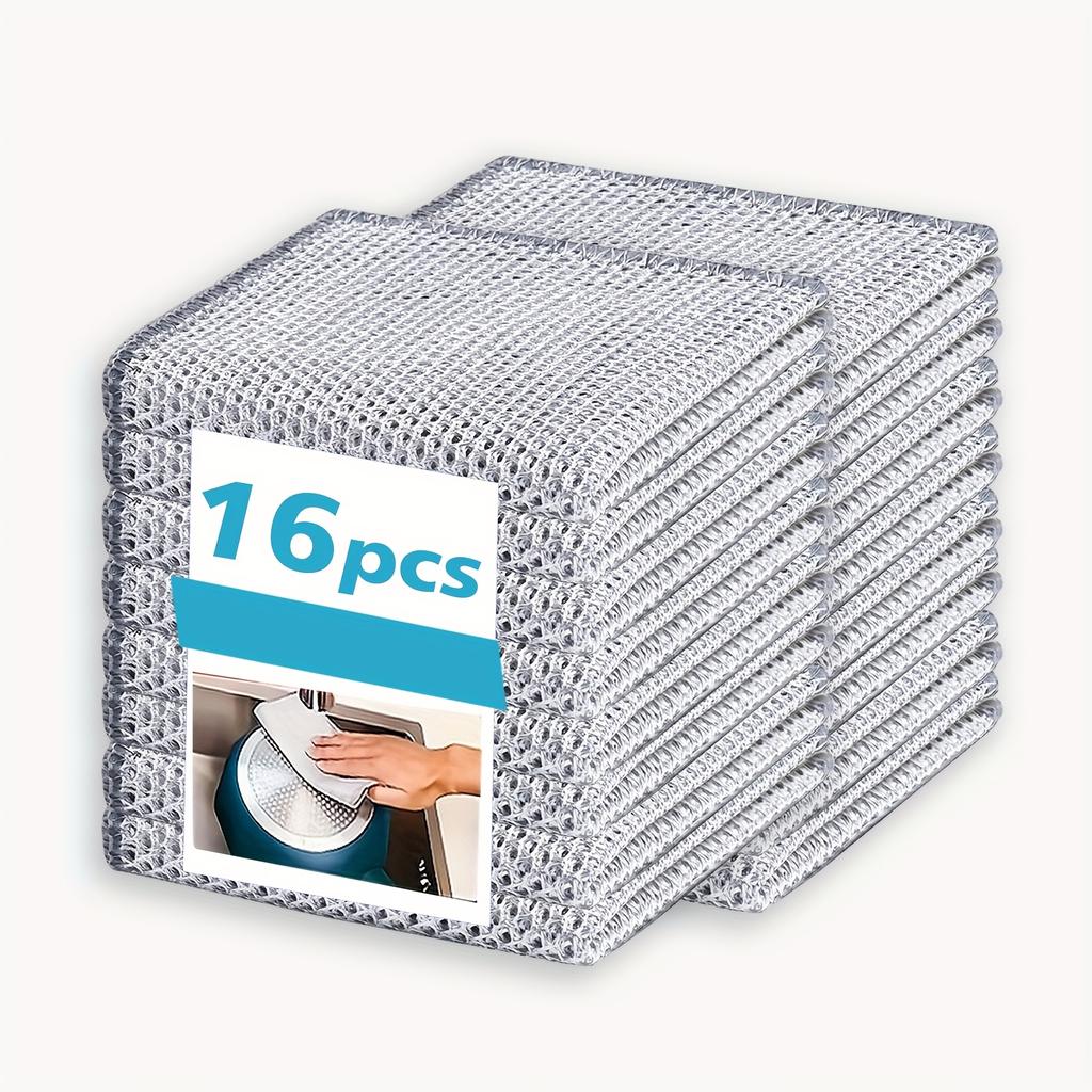 Multifunctional Metal Miracle Cleaning Cloth | Enlarged Metal Dishwashing Cloth, Kitchen Scrubbing Pad, Cleaning Cloth for Metal