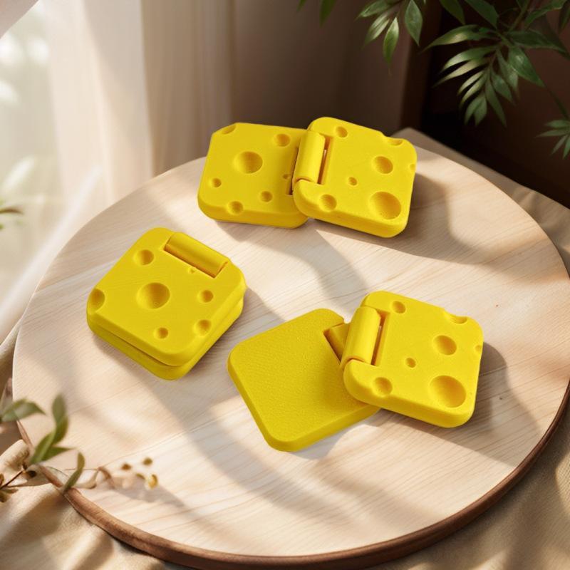 Pocket Sized Cheese Slider Fidget Toy Smooth Flip Spin Portable Adult Stress Relief Toy for Office Travel