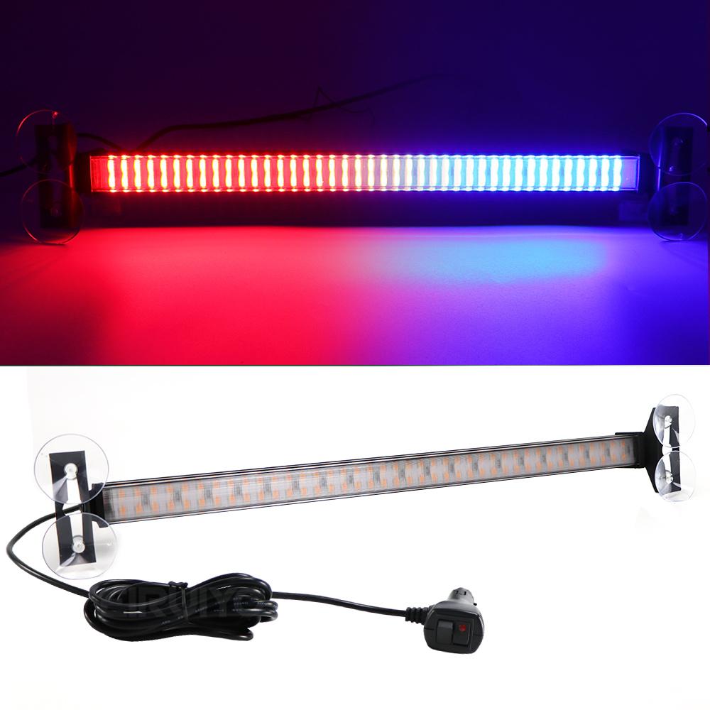 80 LED Strobe Police Lights For Auto Emergency Grill Warning Lamp Windshield Bar Traffic Advisor Flashlight Car Accessories