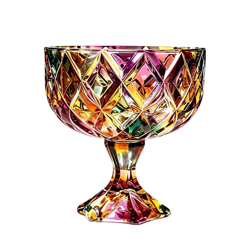 Decorative Pedestal Candy Bowl in Multicolored