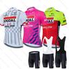 Quick Step Cycling Jersey Set Short Sleeve and Bib Shorts Pro Race Bicycle MTB Ropa Maillot Cycling Clothes Quick-drying