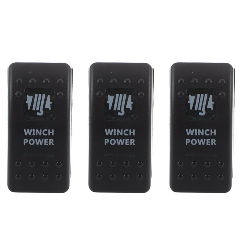 3X 12V Car Marine Boat RV Toggle Rocker Switch LED Light Bar Work Fog Rear ON-OFF Winch Power