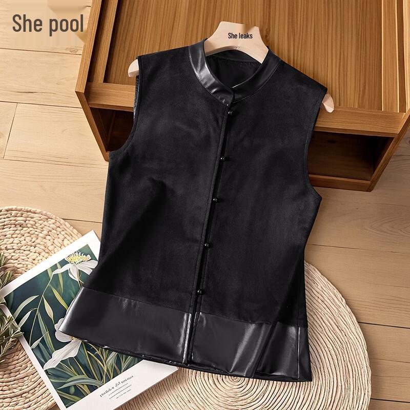 

Женский жилет в стиле ретро с воротником-стойкой и лоскутным узором для занятий тай-чи S