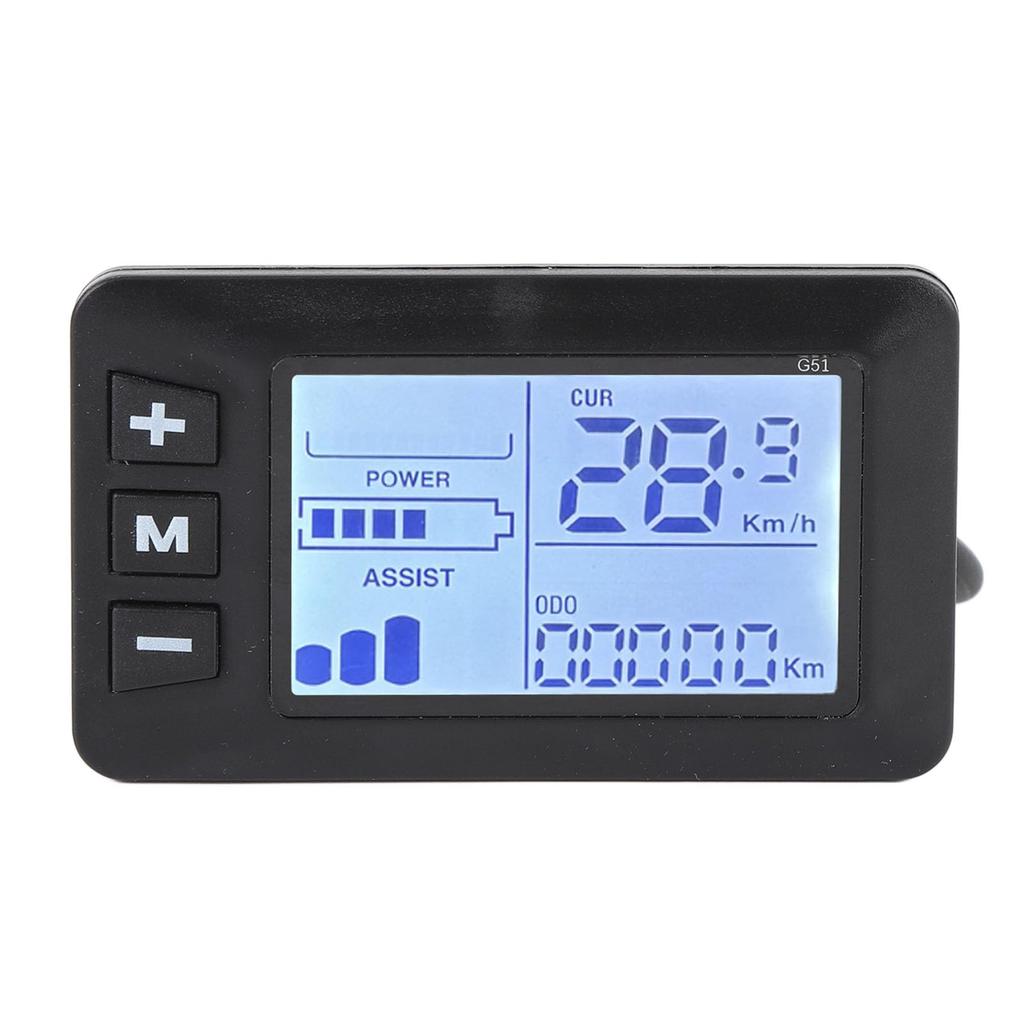 Electric Bike LCD Display Control Panel Bicycle Speedometer Electric Scooter LCD Panel 5-Pin Connector for Fixing