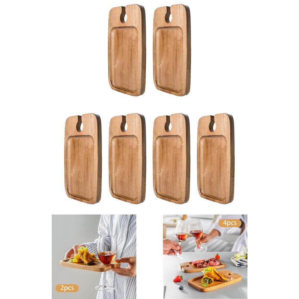 Wine Appetizer Plates, Serving Plates, Tray Plates with Wine Holder, Charcuterie