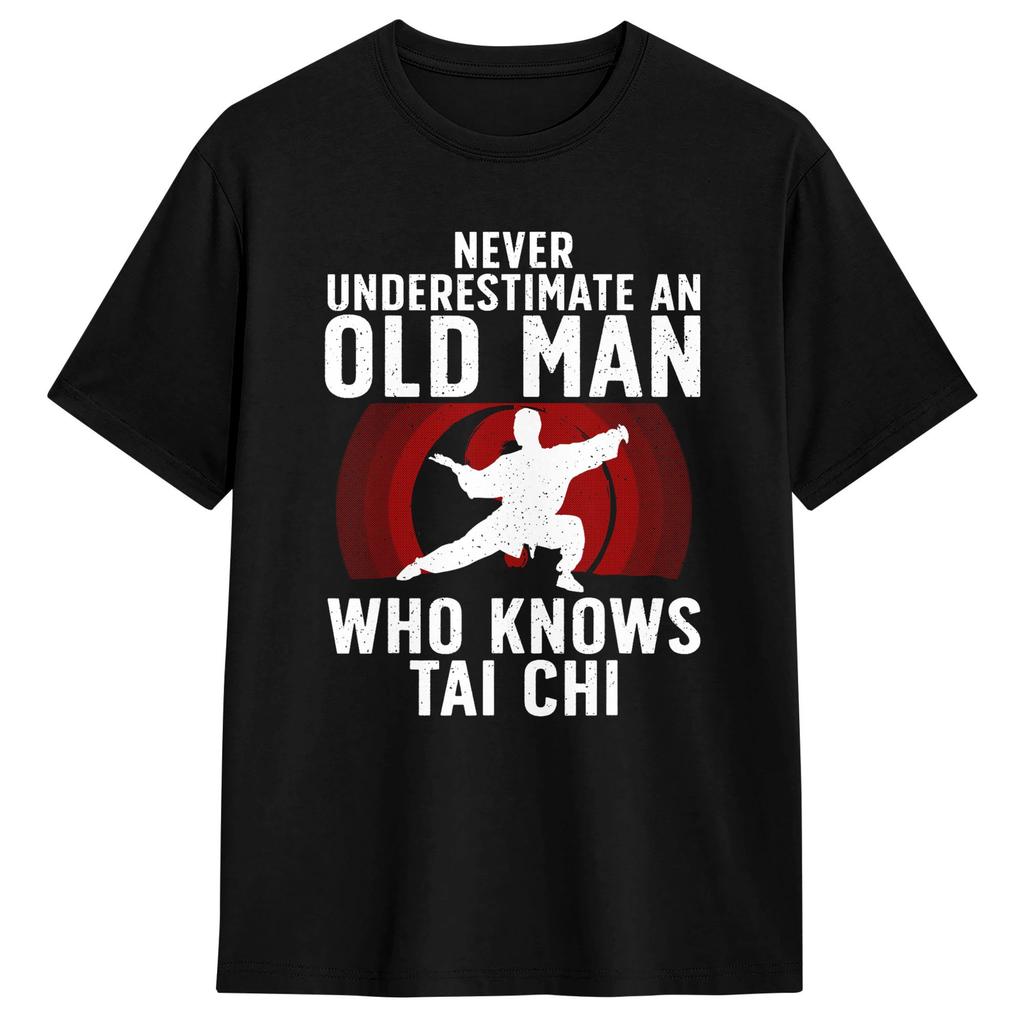 Tai Chi Tshirts Unisex Amazing Pure Cotton Tee Shirt O Neck Short Sleeve T Shirt Printed Clothing