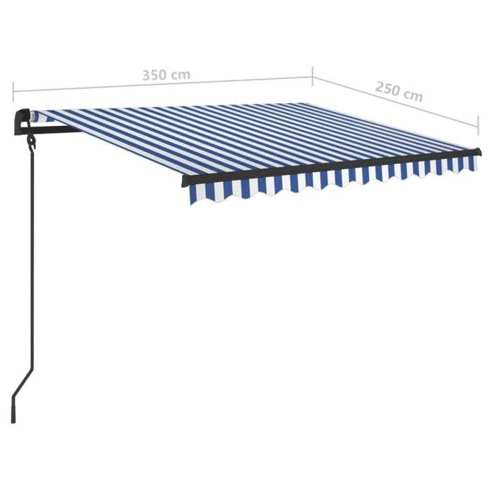 VidaXL Auvent Rétractable Automatique avec Poteaux Auvent de Terrasse Store de Balcon Jardin Extérieur Ombrage des Fenêtres 3070126