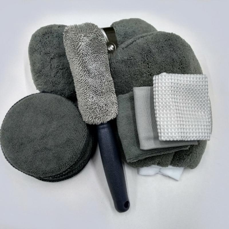 9Pcs Set Car Wash Kit Auto Detailing Washing Tools for Cleaning Windshield Hood Doors Windows