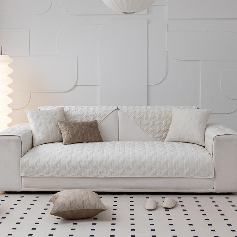 Sofa Cushion Four Seasons Sofa Cushion Non-Slip Sofa Cover Simple Solid Color Light Luxury