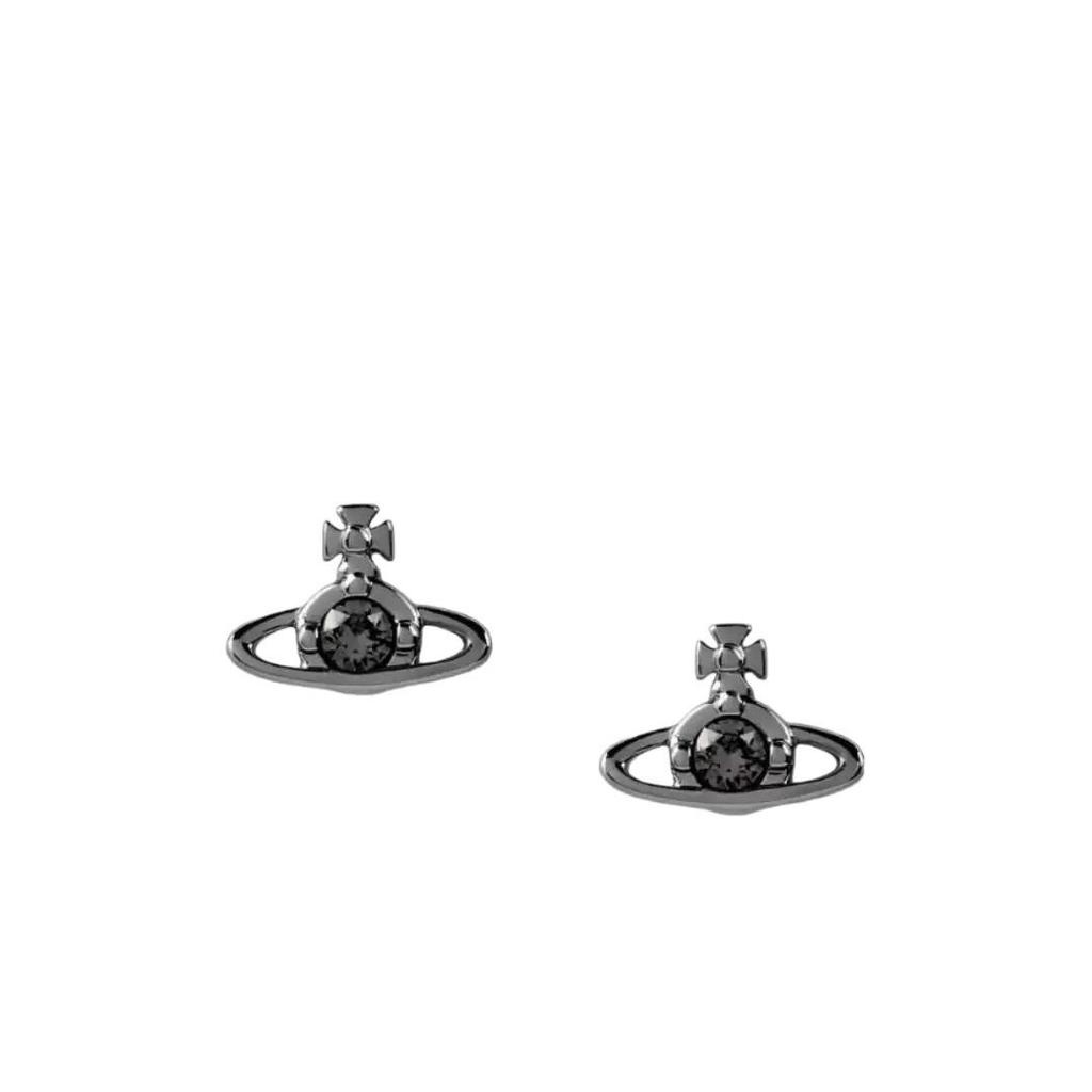 Vivienne Multicolor Zircon Saturn Stud Earrings with Mini Diamond for Women