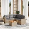 VidaXL Garden Lounge Set with Cushions 6 Pcs, Patio Sofas, Patio Furniture Set, Outdoor Furniture, Mix 3256451