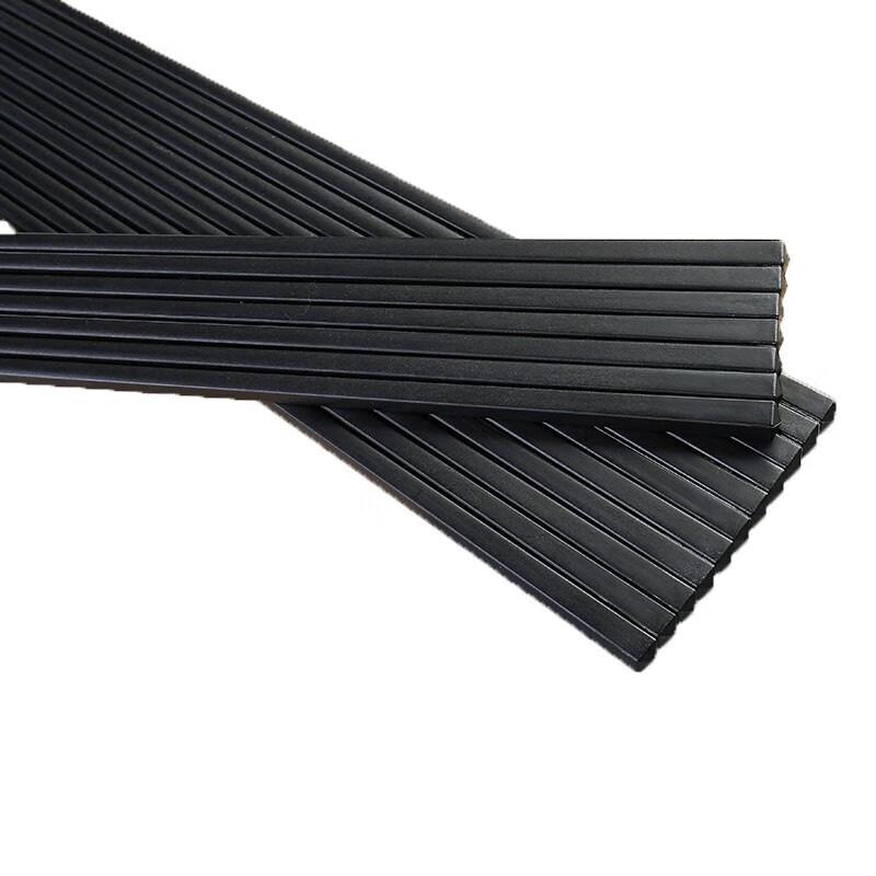 Homeglen Black Frosted Alloy Chopsticks