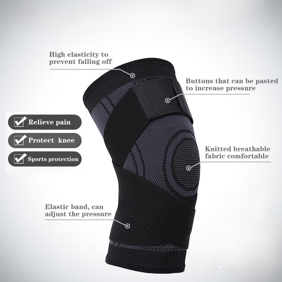 2 PCS Knee Pads Braces Sports Support Kneepad Men Women for Protector Fitness Compression Sleeve