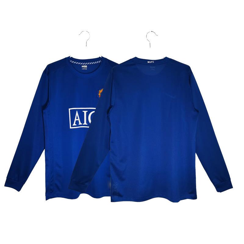 Red Devils retro long-sleeved jersey MU home retro soccer football jersey S