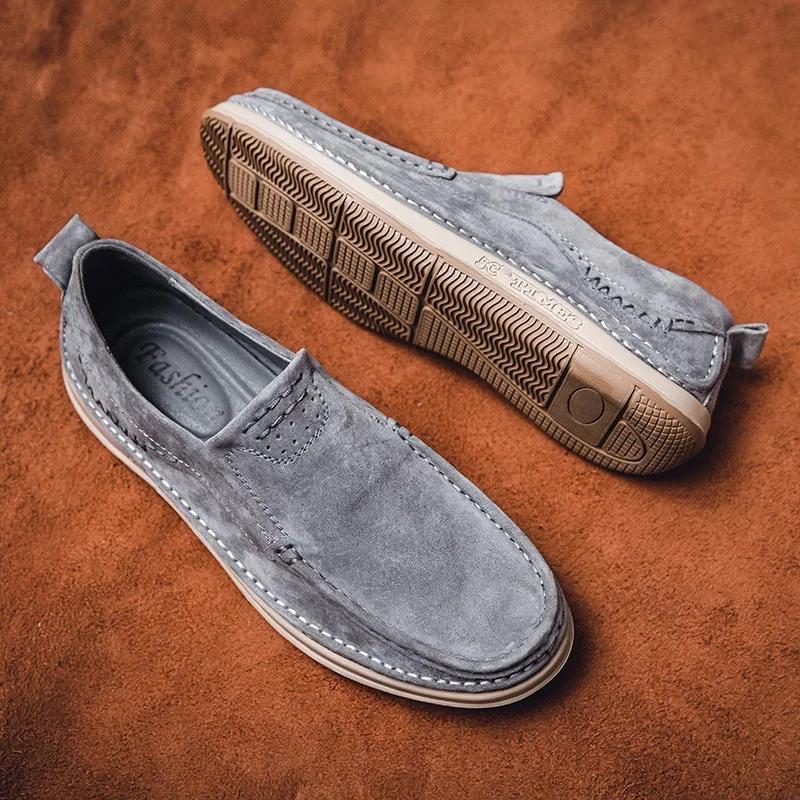 High Quality Leather Casual Shoes for Men Luxury Driving Comfortable Soft Flats Men Loafers Casual Sneakers Handmade Moccasins