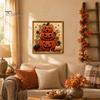 Ghost Pumpkin Art Craft Halloween Faux Pearl Kit, 3D Painting DIY Spooky Gem for Beginners Cute Set Adults, Autumn Home Wall Decor Crafting