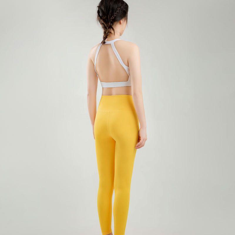 Fashion Wind Big Brand with Chest Pad Nude Feel Fitness Suit