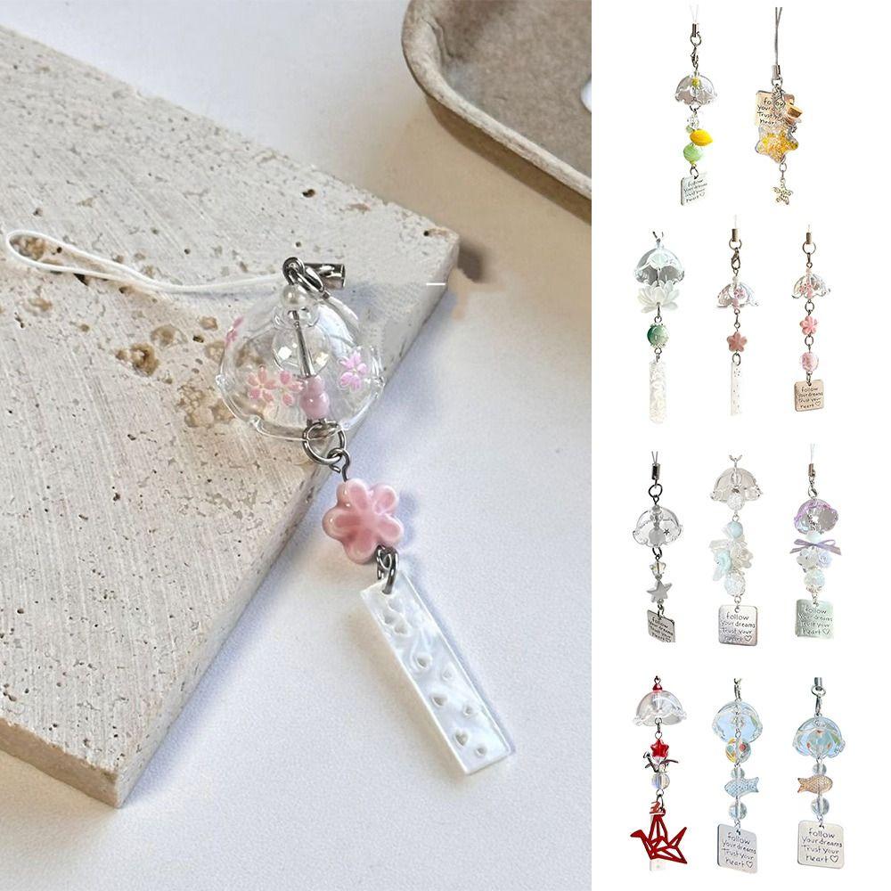 Green Lemon Lemon Keychain Wind Chimes Wind Chime Keychain Cute Persimmon Keychain Key Ornament