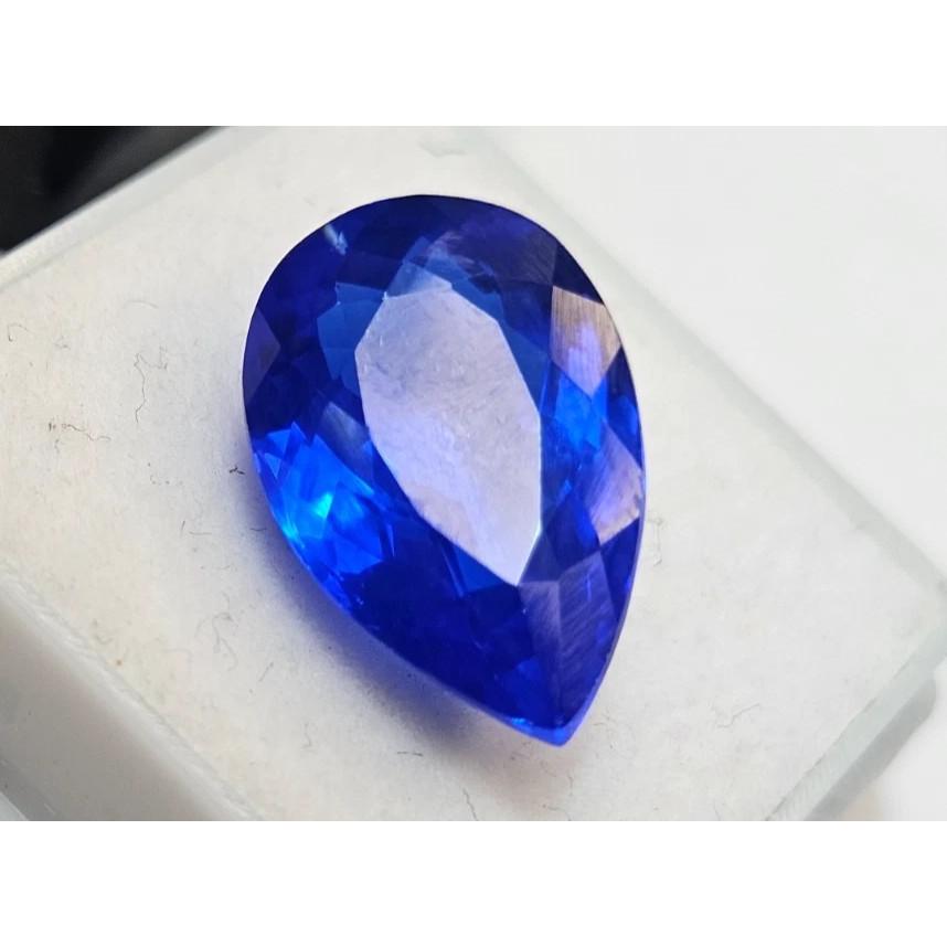 Stunning Sapphire Blue Natural Pear Cut 8-9 Ct Certified Loose Gemstone